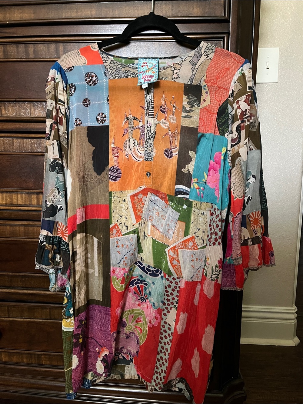 Johnny Was-Patchwork Multicolor Women's dress- Boho Floral Print